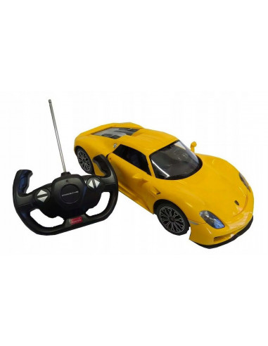 Masina Cu Telecomanda Porsche 918 Spyder Galben Scara 1 La