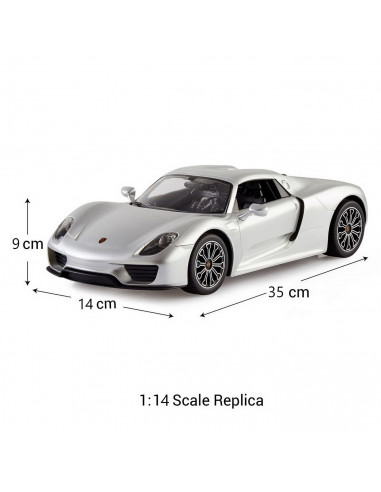 Masina Cu Telecomanda Porsche 918 Spyder Argintiu Scara 1 La