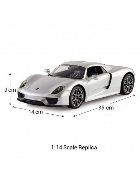 Masina Cu Telecomanda Porsche 918 Spyder Argintiu Scara 1 La