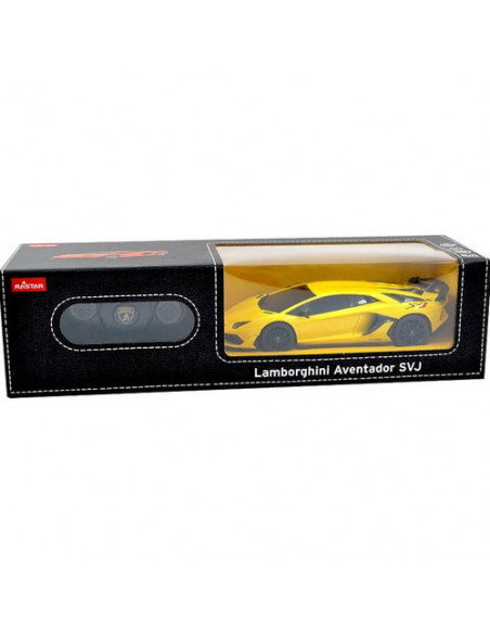 Masina Cu Telecomanda Lamborghini Aventador Svj Galben Cu Scara