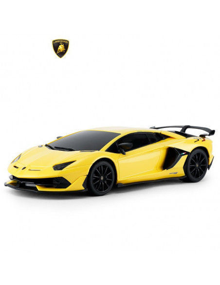 Masina Cu Telecomanda Lamborghini Aventador Svj Galben Cu Scara