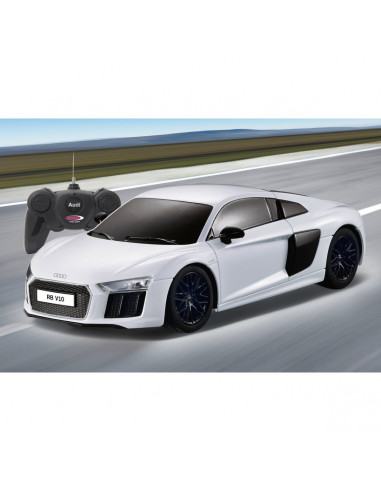 Masina Cu Telecomanda Audi R8 Alb Cu Scara 1 La 24,Ras72300_Alb