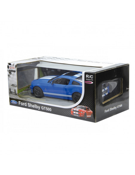 Masina Cu Telecomanda Ford Shelby Gt500 Albastru Cu Scara 1 La