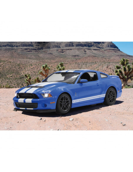 Masina Cu Telecomanda Ford Shelby Gt500 Albastru Cu Scara 1 La