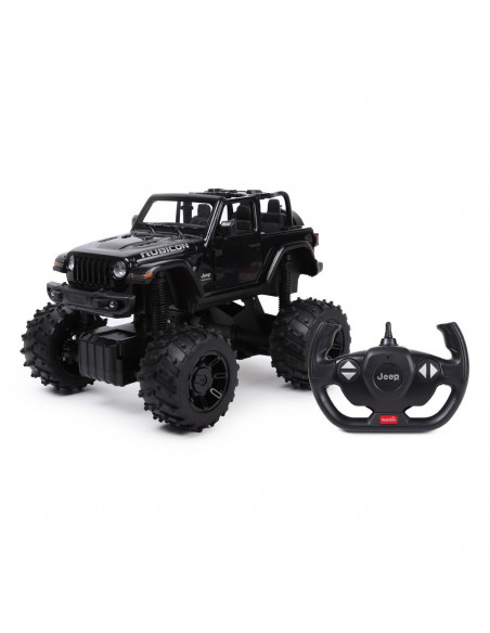 Masina Cu Telecomanda Jeep Wrangler Jl Negru Cu Scara 1 La