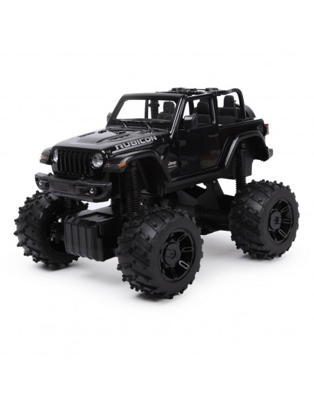 Masina Cu Telecomanda Jeep Wrangler Jl Negru Cu Scara 1 La