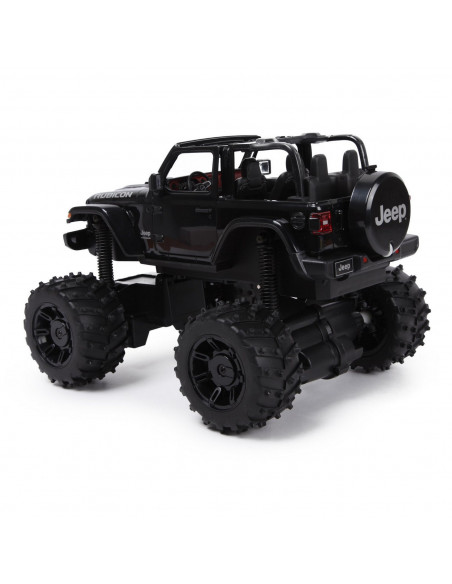 Masina Cu Telecomanda Jeep Wrangler Jl Negru Cu Scara 1 La