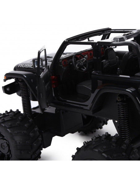 Masina Cu Telecomanda Jeep Wrangler Jl Negru Cu Scara 1 La