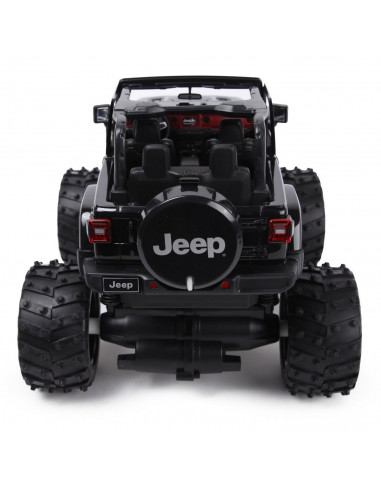 Masina Cu Telecomanda Jeep Wrangler Jl Negru Cu Scara 1 La