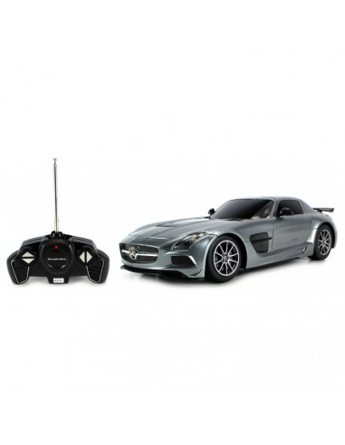 Masina Cu Telecomanda Mercedes-benz Sls Amg Argintiu Cu Scara 1