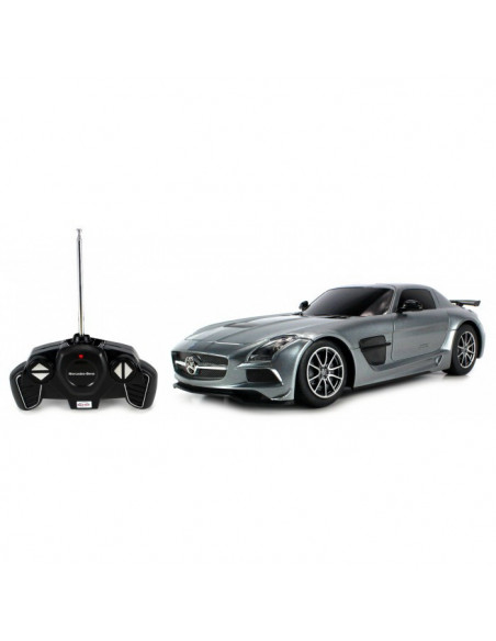 Masina Cu Telecomanda Mercedes-benz Sls Amg Argintiu Cu Scara 1