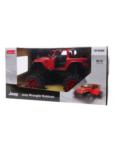 Masina Cu Telecomanda Jeep Wrangler Jl Rosu Cu Scara 1 La