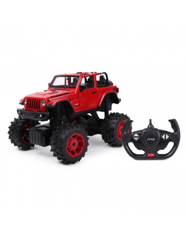 Masina Cu Telecomanda Jeep Wrangler Jl Rosu Cu Scara 1 La