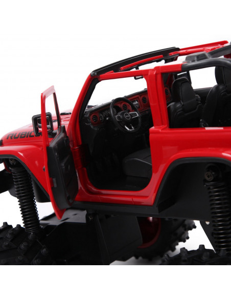 Masina Cu Telecomanda Jeep Wrangler Jl Rosu Cu Scara 1 La