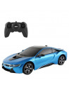 Masina Cu Telecomanda Bmw I8 Albastru Cu Scara 1 La