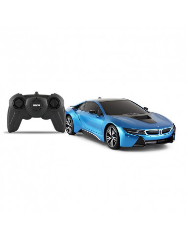 Masina Cu Telecomanda Bmw I8 Albastru Cu Scara 1 La