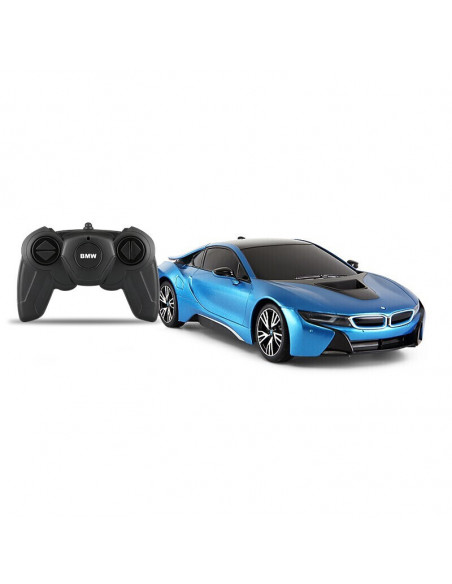 Masina Cu Telecomanda Bmw I8 Albastru Cu Scara 1 La