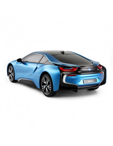 Masina Cu Telecomanda Bmw I8 Albastru Cu Scara 1 La