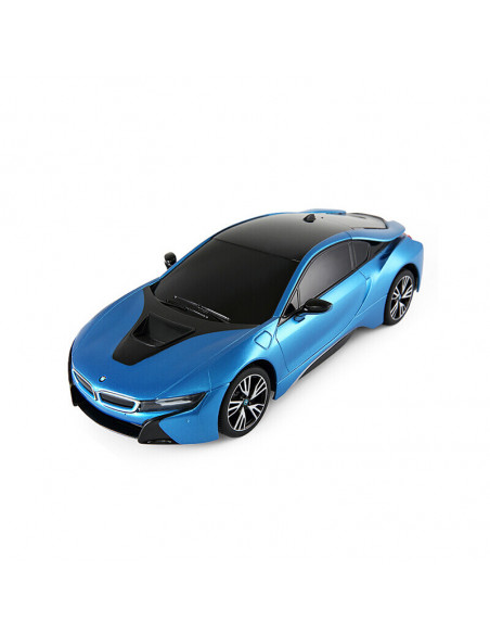 Masina Cu Telecomanda Bmw I8 Albastru Cu Scara 1 La