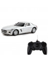 Masina Cu Telecomanda Mercedes-benz Sls Amg Argintie Scara 1 La