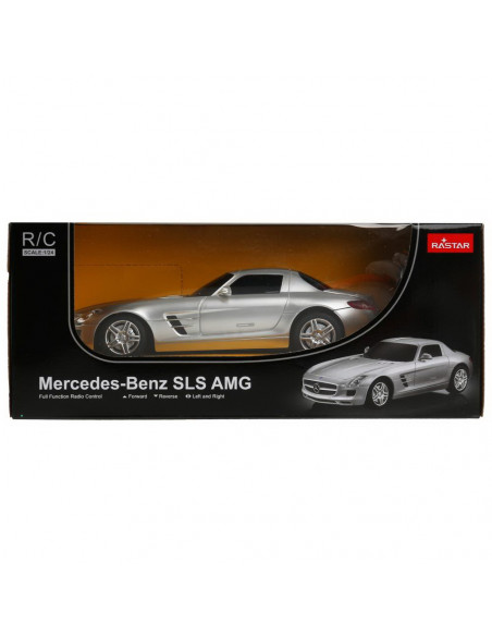 Masina Cu Telecomanda Mercedes-benz Sls Amg Argintie Scara 1 La
