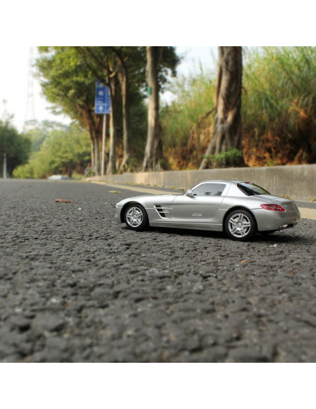 Masina Cu Telecomanda Mercedes-benz Sls Amg Argintie Scara 1 La