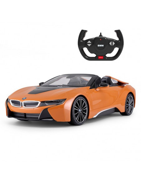 Masina Cu Telecomanda Bmw I8 Portocalie Scara 1 La