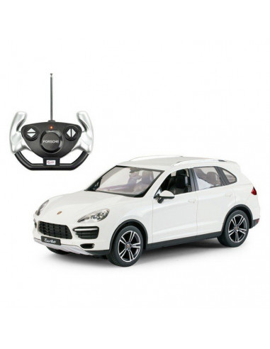 Masina Cu Telecomanda Porsche Cayenne Turbo Alb Cu Scara 1 La