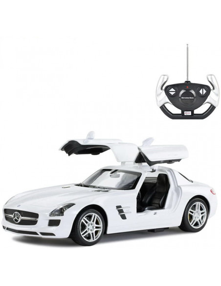 Masina Cu Telecomanda Mercedes-benz Sls Alb Scara 1 La