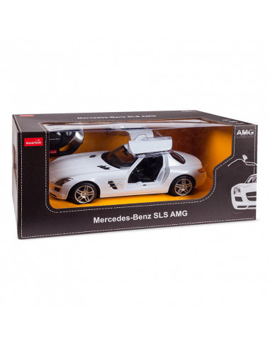 Masina Cu Telecomanda Mercedes-benz Sls Alb Scara 1 La