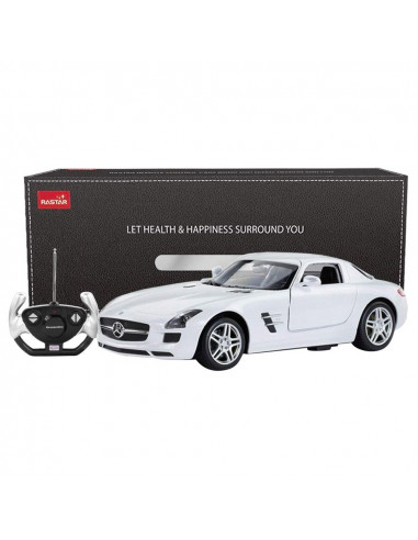 Masina Cu Telecomanda Mercedes-benz Sls Alb Scara 1 La