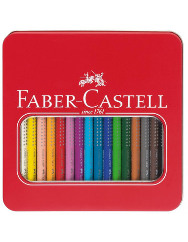 FC110916,Creioane Colorate Faber-Castell Jumbo, 16 Culori + Grip Cu Metal
