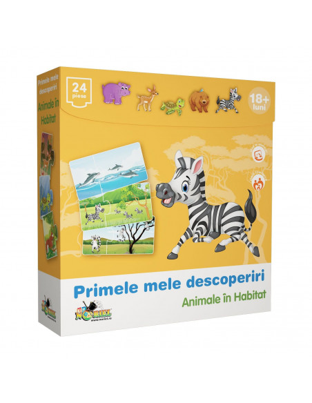 Animale In Habitat, Puzzle Noriel, Primele Mele Descoperiri, 24 Animale In Habitat, Puzzle Noriel, Primele Mele Descoperiri, 24