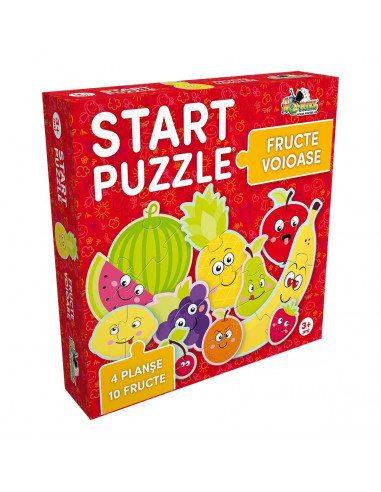 Fructe Voioase, Puzzle 4 In 1 Noriel, 25 Piese,Uniq2518