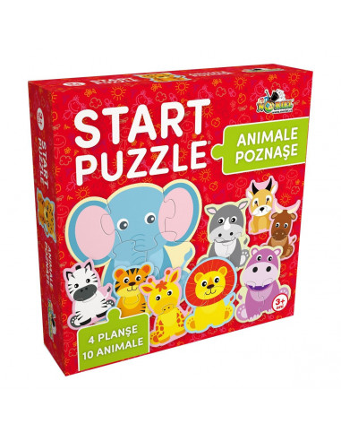 Animale Poznase, Puzzle 4 In 1 Noriel, 25 Piese,NOR2532