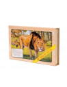 Puzzle Lemn, 12 Piese, 4 Puzzle In Cutie - Animale