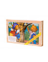 Puzzle Lemn, 12 Piese, 4 Puzzle In Cutie - Ursuleti,Puz3