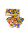 Puzzle Lemn, 12 Piese, 4 Puzzle In Cutie - Ursuleti,Puz3