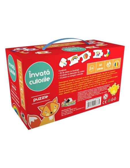Invata Culorile, Puzzle Noriel, 60 Piese,Uniq3775