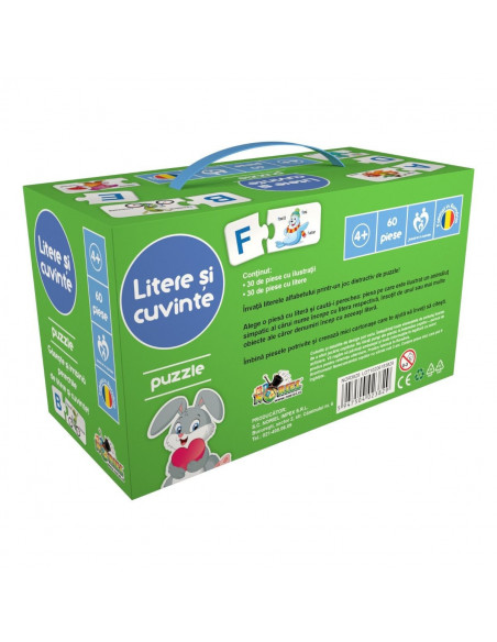 Litere Si Cuvinte, Puzzle Noriel, 60 Piese,Uniq3829