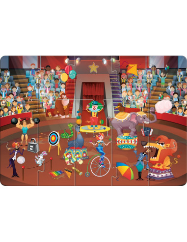 Alfabetul La Circ, Puzzle Noriel, 30 Piese,Uniq3843