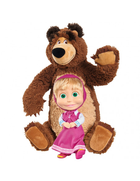 Set Simba Masha and The Bear papusa Masha 23 cm si ursulet de