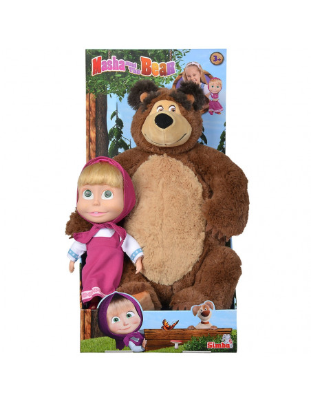 Set Simba Masha and The Bear papusa Masha 23 cm si ursulet de