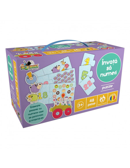 Invata Sa Numeri, Puzzle Noriel, 48 Piese,Uniq3867