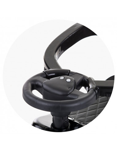 Masinuta de impins Chipolino Turbo black cu maner,ROCTR02102BK