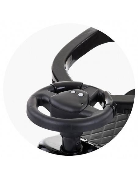 Masinuta de impins Chipolino Turbo black cu maner,ROCTR02102BK