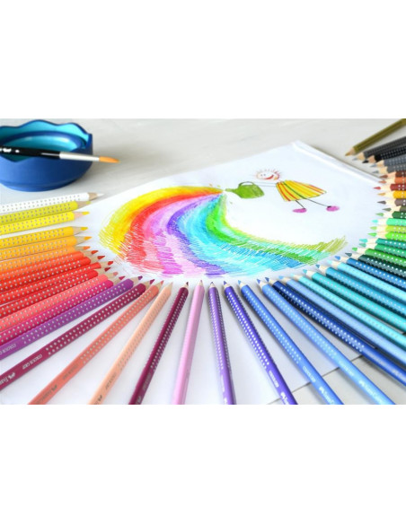 FC112448,Creioane Colorate Faber-Castell Grip 2001, 48 Culori, Cutie Metal FC112448,Creioane Colorate Faber-Castell Grip 2001, 48 Culori, Cutie Metal