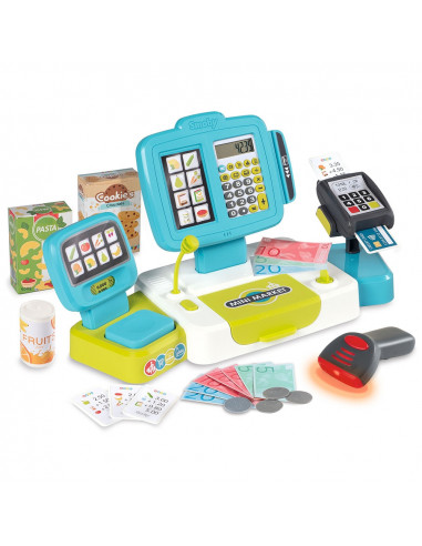 Jucarie Smoby Casa de marcat Large Cash Register albastru cu