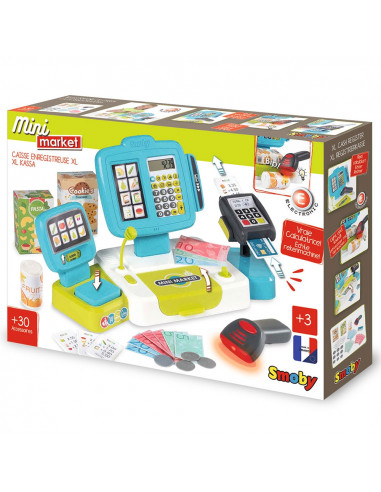 Jucarie Smoby Casa de marcat Large Cash Register albastru cu