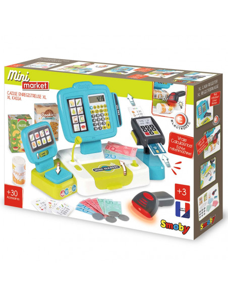 Jucarie Smoby Casa de marcat Large Cash Register albastru cu